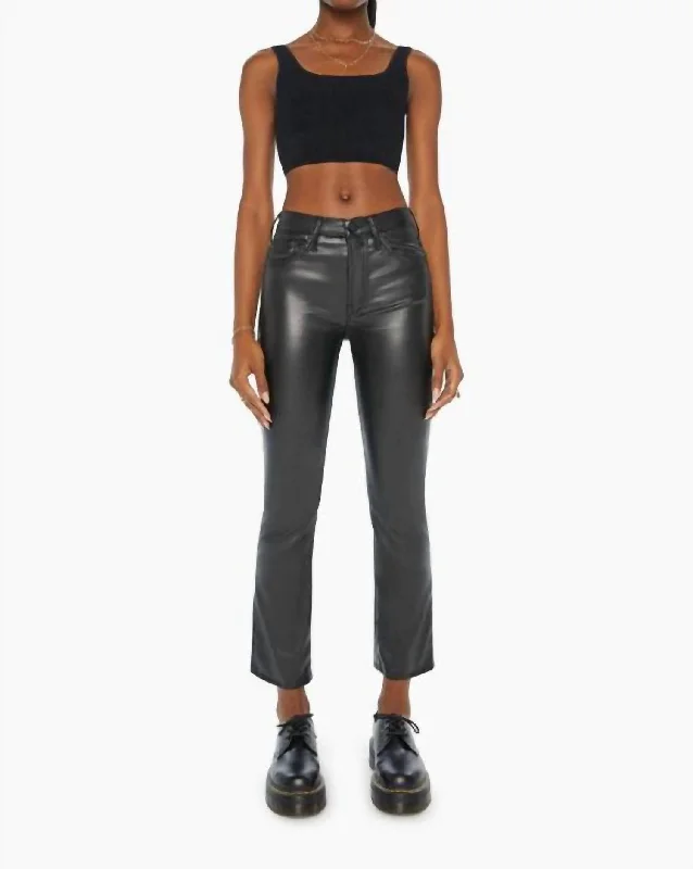 Unleash Your Fashion Insider Flood Jean In Black