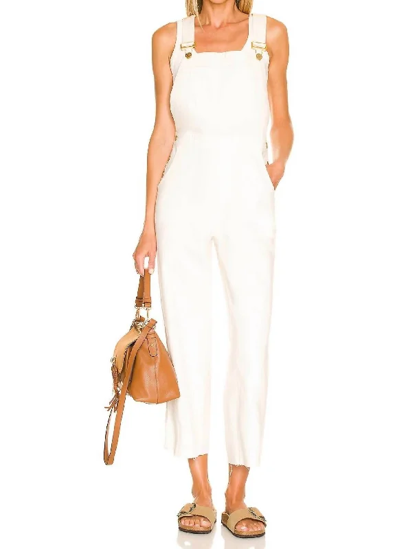 Hot Styles Marfa Overall In Off White Denim