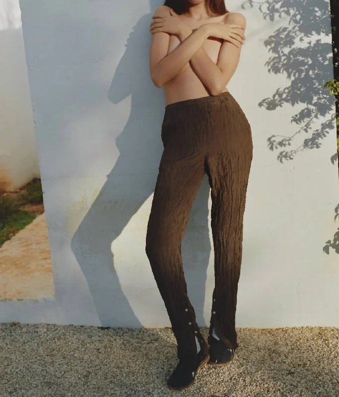 Contemporary Chic Nasree Flare Pants In Cacao