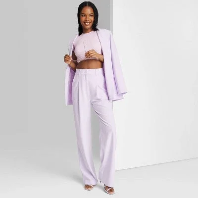 Daily Deals New - Women's Wide Leg Trousers - Wild Fable Lavender 0