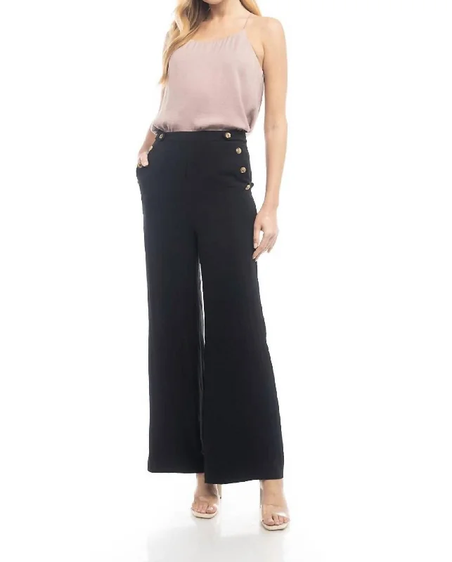 Huge Price Cut Sailor Flared Pant In Black