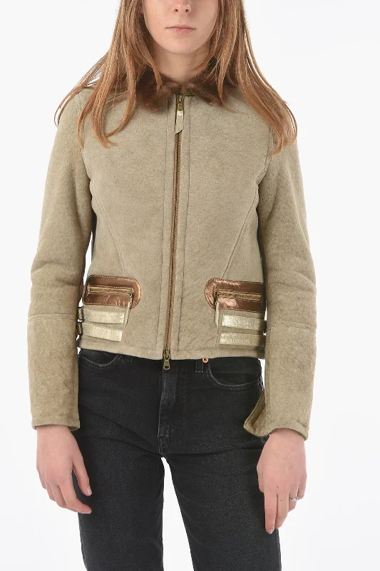 Limited Time Deal History Repeats Embroidered Shearling Jacket