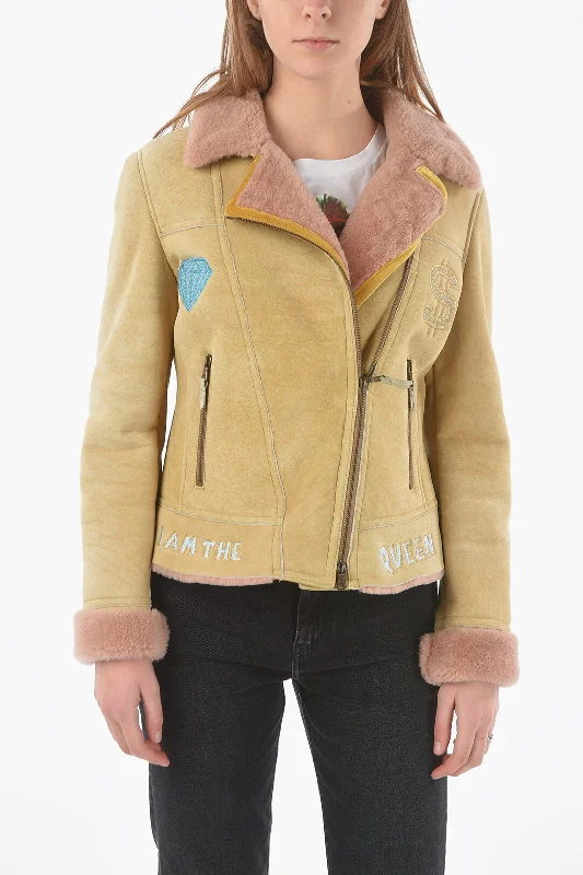 Style Upgrade History Repeats Embroidered Shearling Jacket