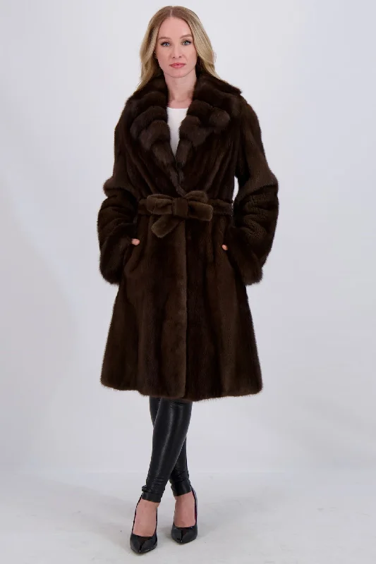 Dive Into Trendy Women's Fashion MINK JACKET WITH SABLE