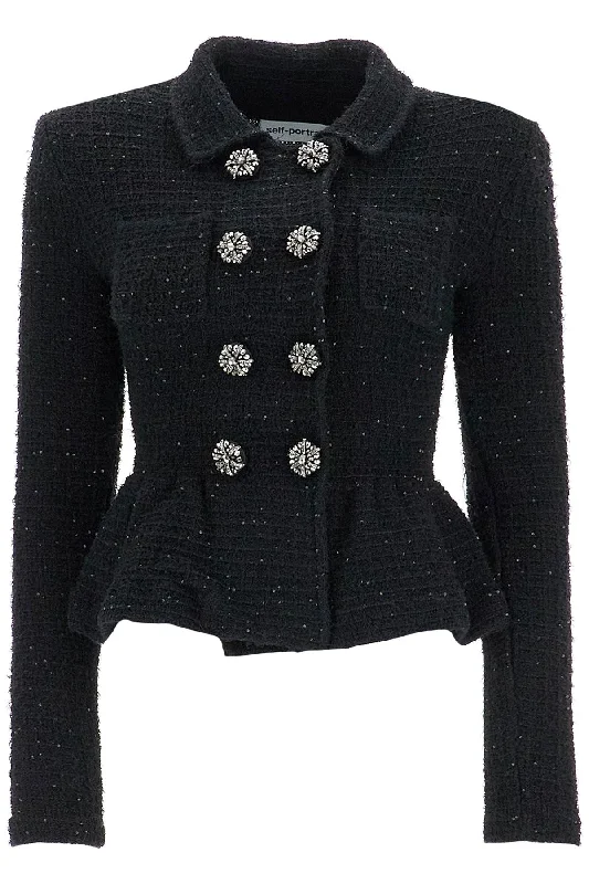 Unbeatable Prices Self Portrait Women's Textu Knit Peplum Jacket