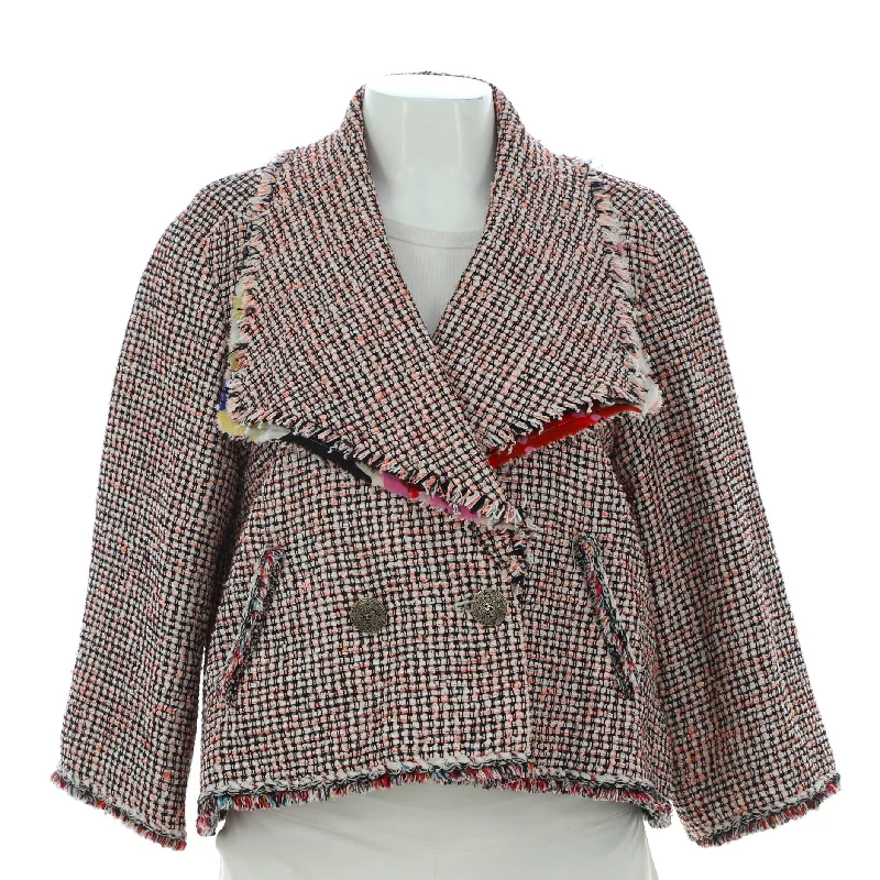 Must Haves Women's A-Line Cropped Sleeve Jacket Tweed