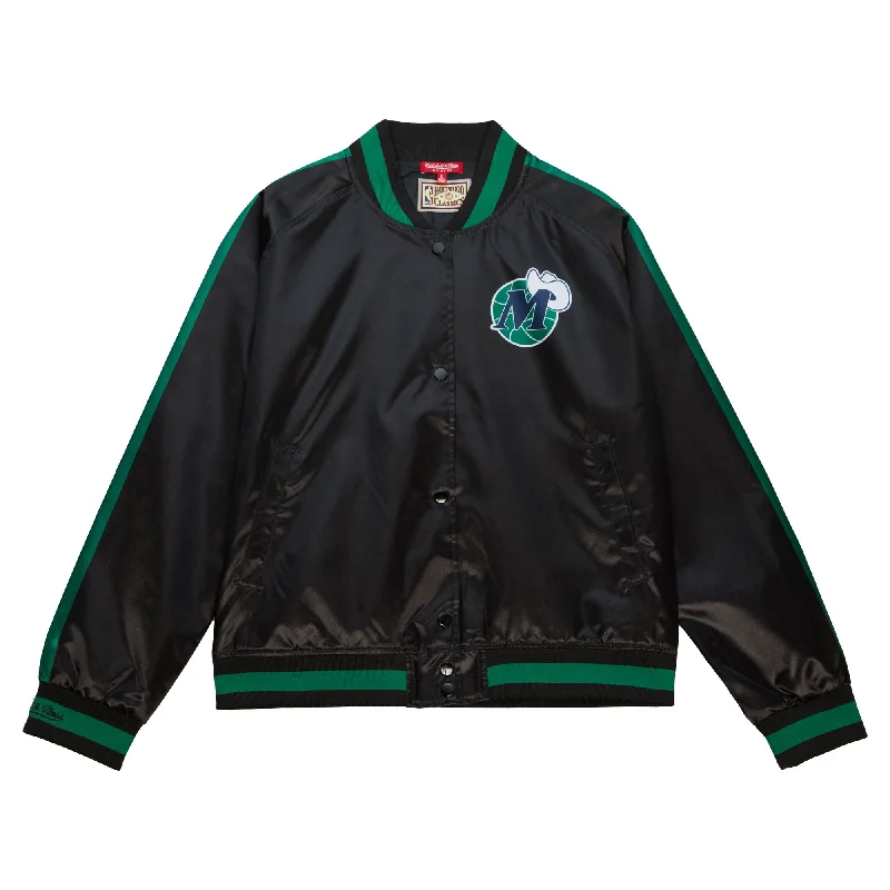 Fashion Sale DALLAS MAVERICKS MITCHELL & NESS WOMEN'S BLACK M-HAT SATIN JACKET